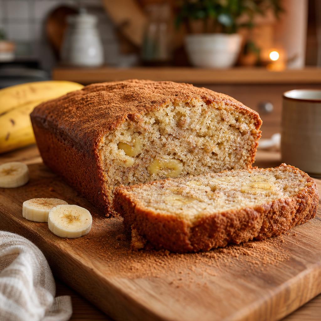 Bolo de Banana com Canela