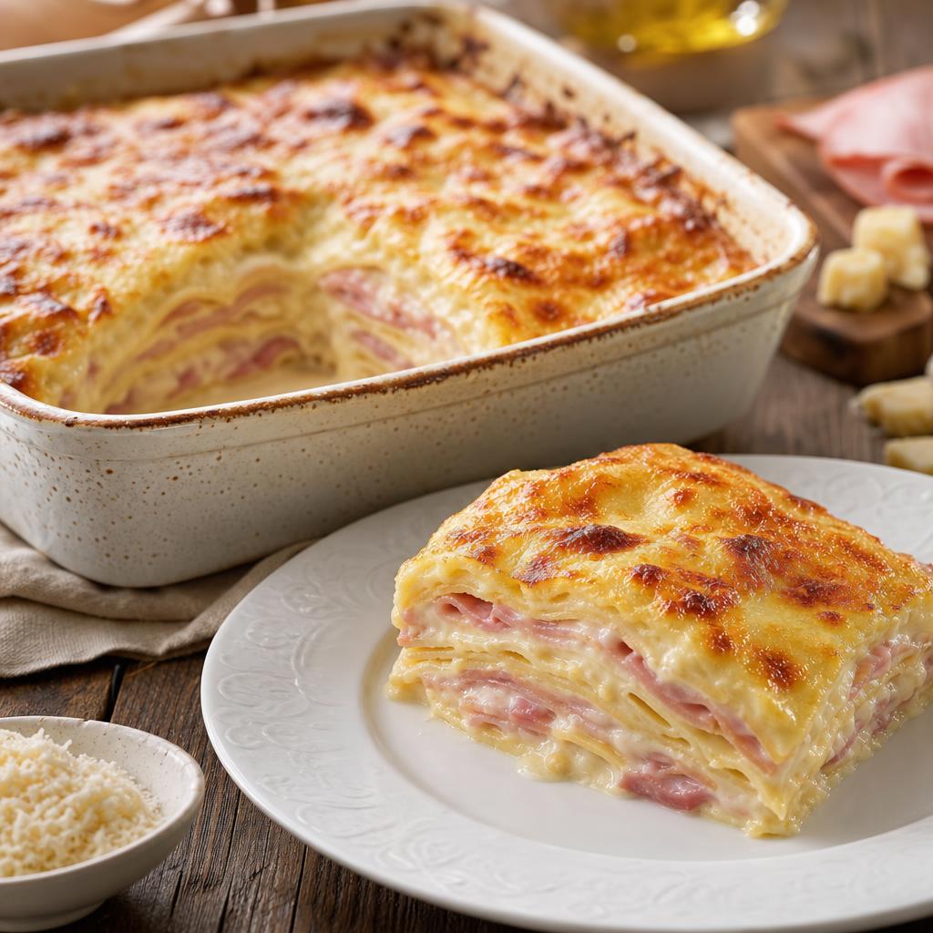 Lasanha de Presunto e Queijo